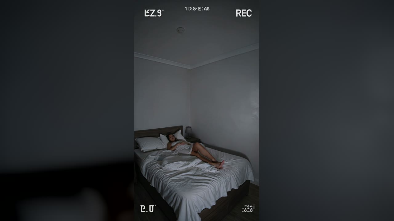Still frame from Camera Overlay Turns to Nonsense as a Sleeper's Leg Slides and the Picture Drops Out
